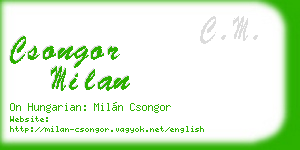 csongor milan business card