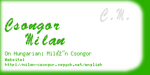 csongor milan business card